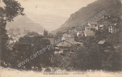 Carte postale ancienne Les Villas — Brides-les-Bains (Savoie)
