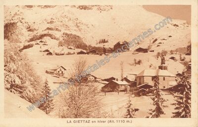 Carte postale ancienne La Giettaz en hiver — La Giettaz (Savoie)