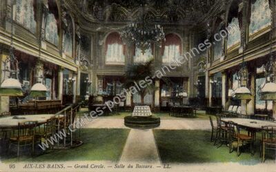 Carte postale ancienne Grand Cercle. — Salle du Baccara — Aix-les-Bains (Savoie)