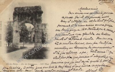 Carte postale ancienne Arc de Campanus — Aix-les-Bains (Savoie)
