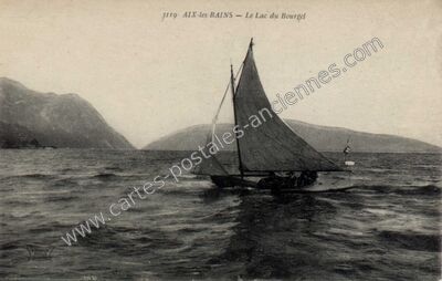 Carte postale ancienne Lac du Bourget — Aix-les-Bains (Savoie)