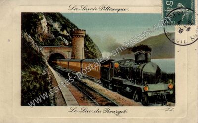 Carte postale ancienne Lac du Bourget — Aix-les-Bains (Savoie)