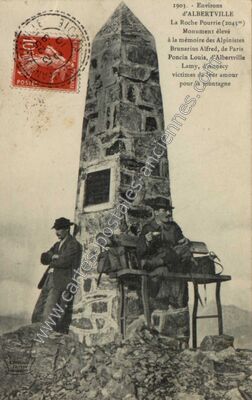 Carte postale ancienne La Roche Pourrie — Albertville (Savoie)