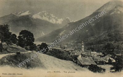 Carte postale ancienne Vue générale — Bozel (Savoie)