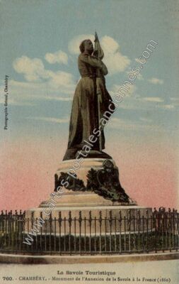 Carte postale ancienne Monument de l'Annexion de la Savoie à la France (1860) — Chambéry (Savoie)