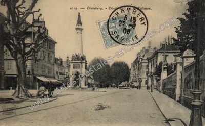 Carte postale ancienne Boulevard de la Colonne — Chambéry (Savoie)