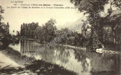 Carte postale ancienne Canal de Savieres — Chanaz (Savoie)