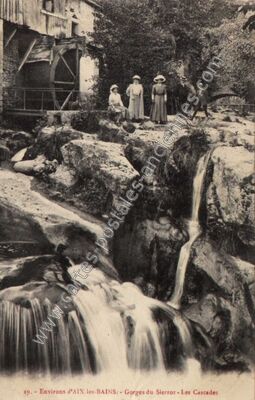 Carte postale ancienne Gorges du Sierroz — Grésy-sur-Aix (Savoie)