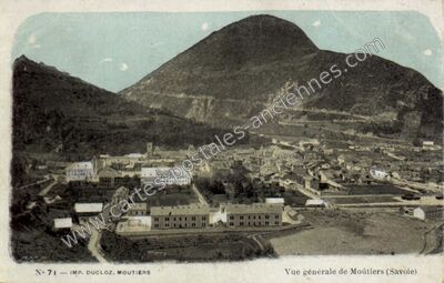 Carte postale ancienne Vue générale — Moûtiers (Savoie)
