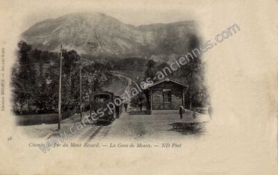 Carte postale ancienne Chemin de Fer du Mont Revard. — La Gare de Mouxy — Mouxy (Savoie)