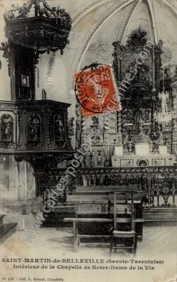 Carte postale ancienne N D'de la Vie — Saint-Martin-de-Belleville (Savoie)