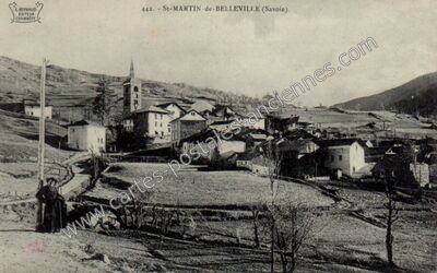 Carte postale ancienne St Martin de Belleville — Saint-Martin-de-Belleville (Savoie)