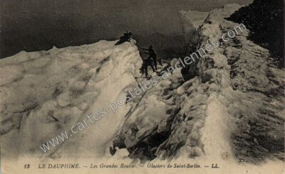 Carte postale ancienne Glacier de St Sorlin — Saint-Sorlin-d'Arves (Savoie)