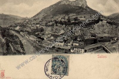 Carte postale ancienne Salins — Salins-les-Thermes (Savoie)