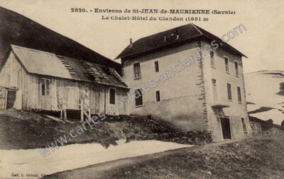 Carte postale ancienne Le Glandon — Villargondran (Savoie)