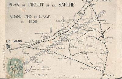 Carte postale ancienne Circuit de la Sarthe — Non Localisée (Sarthe)