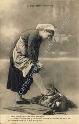 Carte postale ancienne Costume Sarthois — Non Localisée (Sarthe)