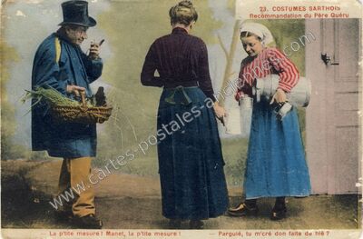 Carte postale ancienne Costumes Sarthois — Non Localisée (Sarthe)
