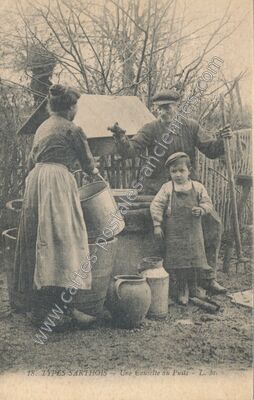 Carte postale ancienne Types Sarthois — Non Localisée (Sarthe)