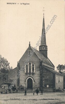 Carte postale ancienne L'Eglise — Berfay (Sarthe)