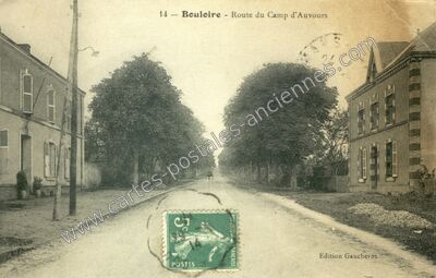 Carte postale ancienne Route du Camp d'Auvours — Bouloire (Sarthe)