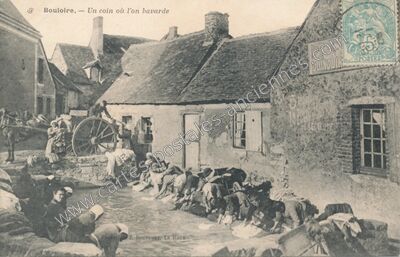 Carte postale ancienne Un coin où l'on bavarde — Bouloire (Sarthe)