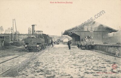 Carte postale ancienne Gare — Bouloire (Sarthe)