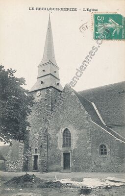 Carte postale ancienne L'Eglise — Le Breil-sur-Mérize (Sarthe)