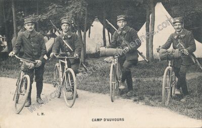 Carte postale ancienne Camp d'Auvours — Champagné (Sarthe)