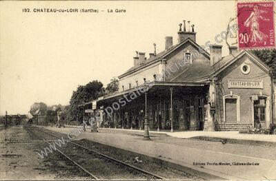 Carte postale ancienne La Gare — Château-du-Loir (Sarthe)