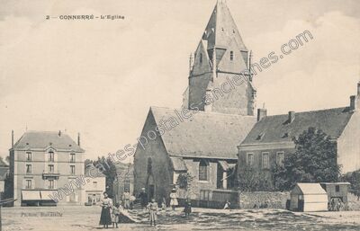 Carte postale ancienne L'Eglise — Connerré (Sarthe)