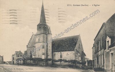 Carte postale ancienne L'Eglise — Cormes (Sarthe)