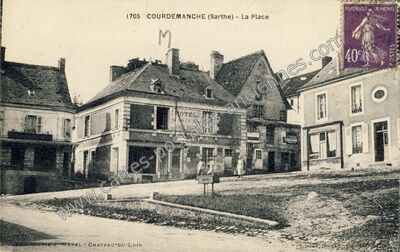 Carte postale ancienne La Place — Courdemanche (Sarthe)