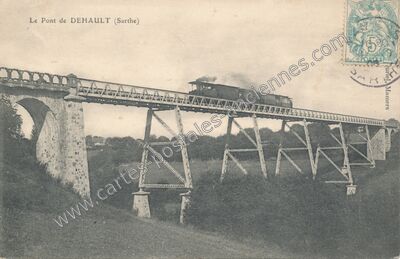 Carte postale ancienne Le Pont de Dehault — Dehault (Sarthe)