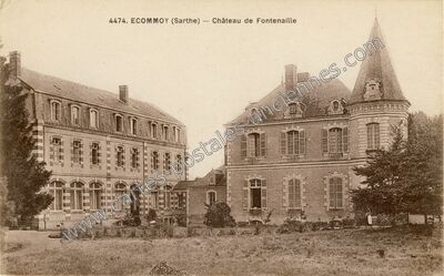 Carte postale ancienne Château de Fontenaille — Écommoy (Sarthe)