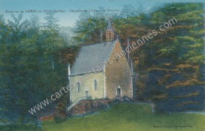 Carte postale ancienne Chapelle du Château de Gemasse — Gréez-sur-Roc (Sarthe)