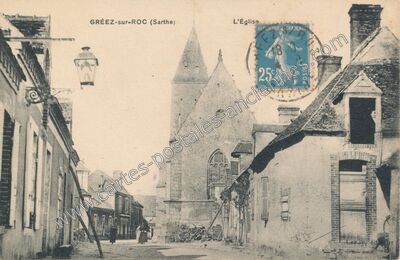 Carte postale ancienne L'Église — Gréez-sur-Roc (Sarthe)