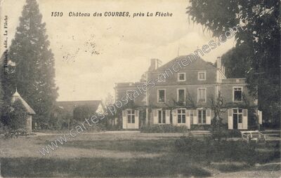 Carte postale ancienne Chateau de Courbes — La Flèche (Sarthe)