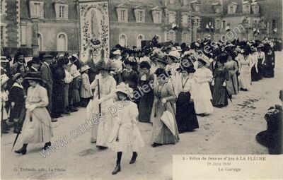 Carte postale ancienne Fêtes de Jeanne d'Arc — La Flèche (Sarthe)