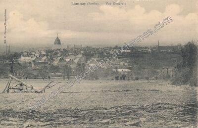 Carte postale ancienne Vue Générale — Lamnay (Sarthe)