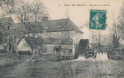 Carte postale ancienne Pont de Braye — Lavenay (Sarthe)