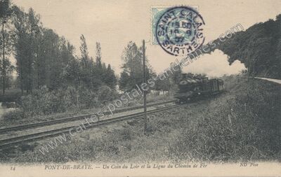 Carte postale ancienne Pont de Braye — Lavenay (Sarthe)