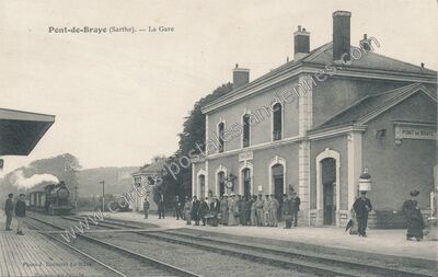 Carte postale ancienne Pont de Braye — Lavenay (Sarthe)