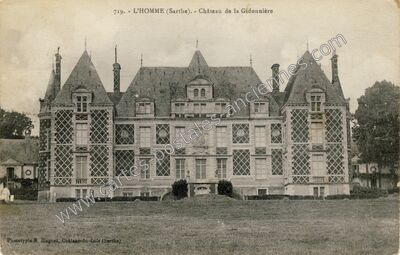 Carte postale ancienne Château de la Gidonnière — Lhomme (Sarthe)