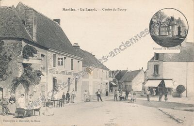 Carte postale ancienne Centre du Bourg — Le Luart (Sarthe)