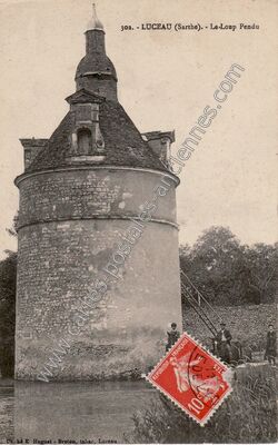 Carte postale ancienne Le-Loup Pendu — Luceau (Sarthe)