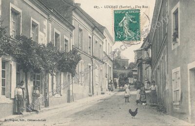 Carte postale ancienne Ure Rue — Luceau (Sarthe)