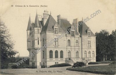 Carte postale ancienne Chateau de la Gannetiere — Le Lude (Sarthe)