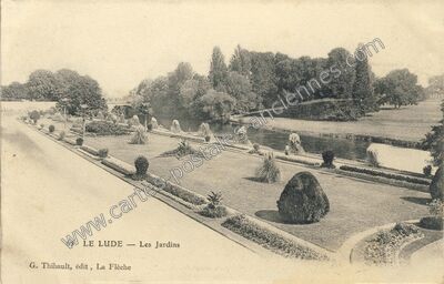 Carte postale ancienne Les Jardins — Le Lude (Sarthe)