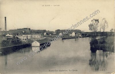 Carte postale ancienne Le Loir — Le Lude (Sarthe)